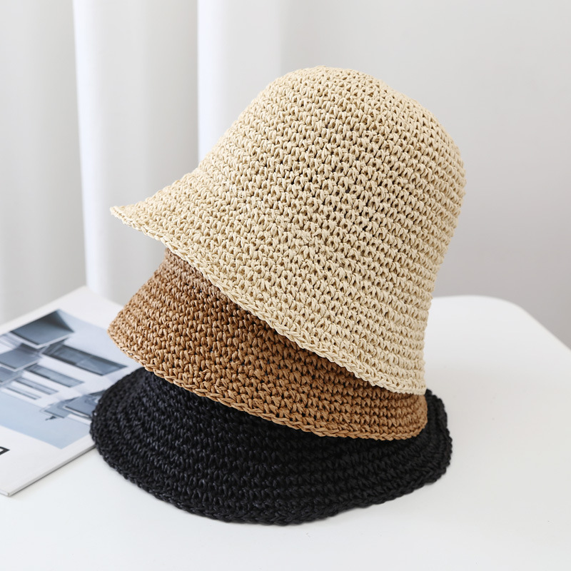 Snapback Hat Flat - Simple Solid Handmade Crochet Bucket Hat