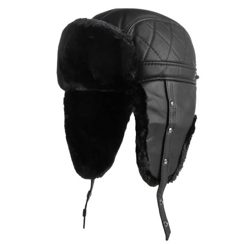HT4002 New PU Leather Russian  - огляд і ціна Trapper Hat Ear Flap