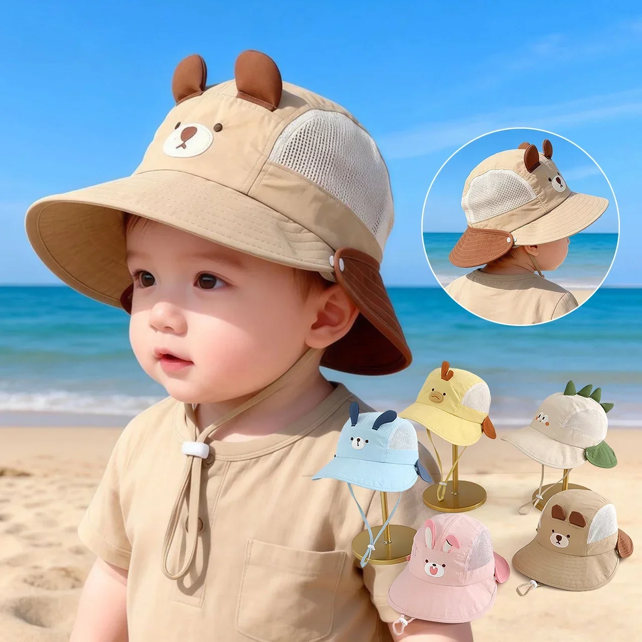 Baby Cartoon Bear Rabbit Ear S - огляд і ціна Sun Hat Wide Brim