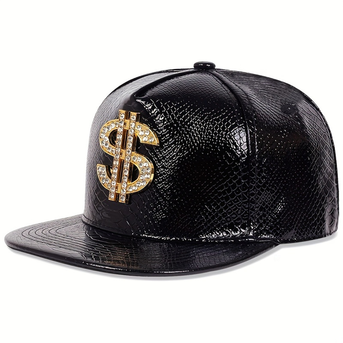 Leather Metallic Dollar Sign B - огляд і ціна Snapback Hat Flat