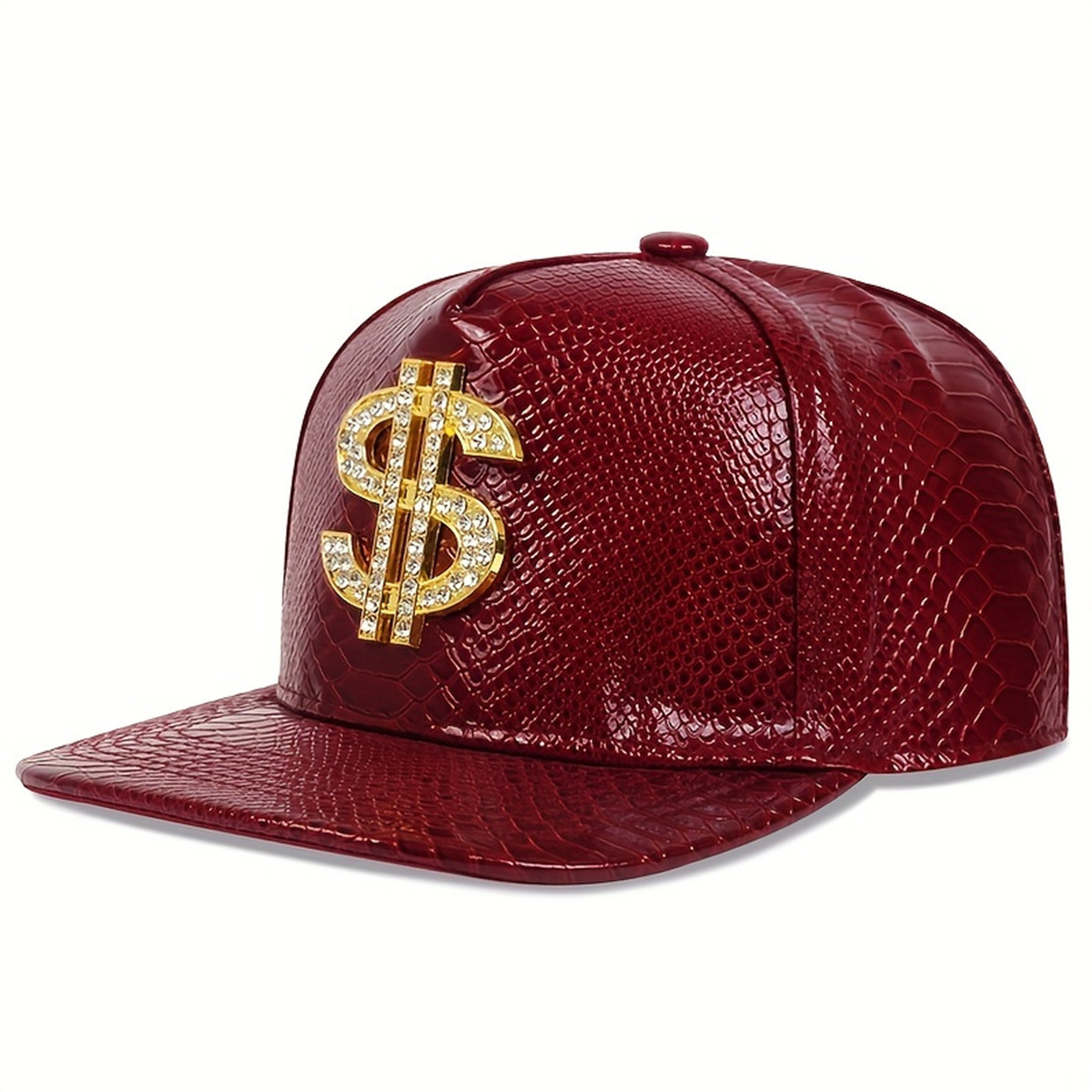 Leather Metallic Dollar Sign B - огляд і ціна Snapback Hat Flat