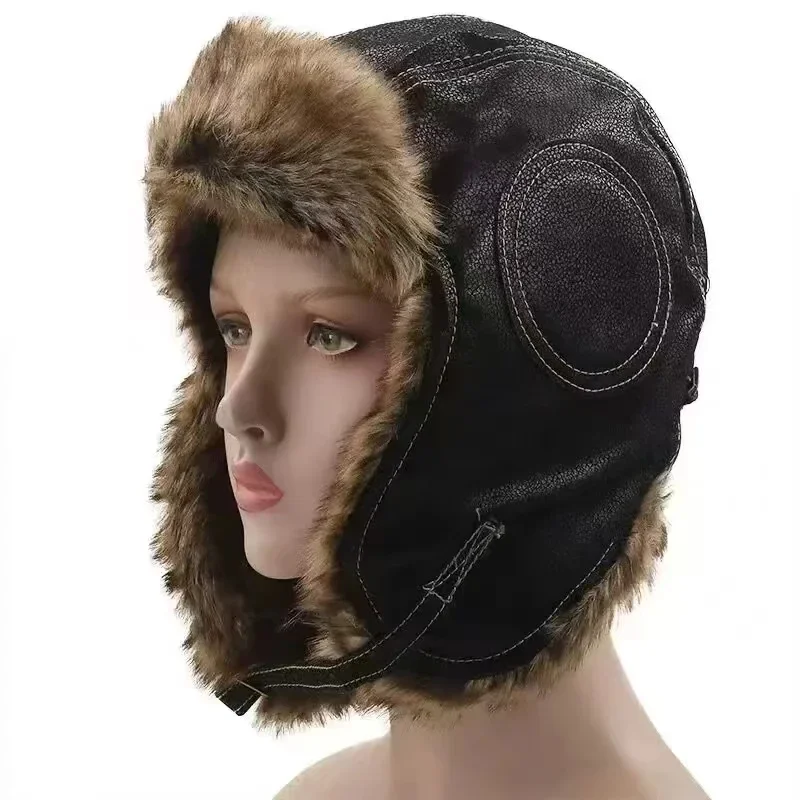 Leather SnowWint Cap With Ear  - огляд і ціна Trapper Hat Ear Flap