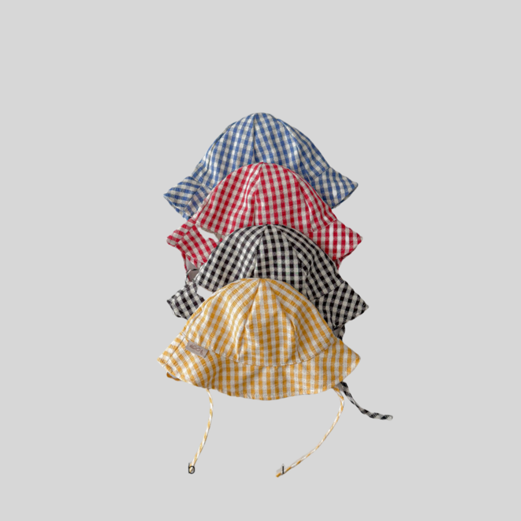 Ins Style Plaid Baby Bucket Ha - огляд і ціна Sun Hat Wide Brim