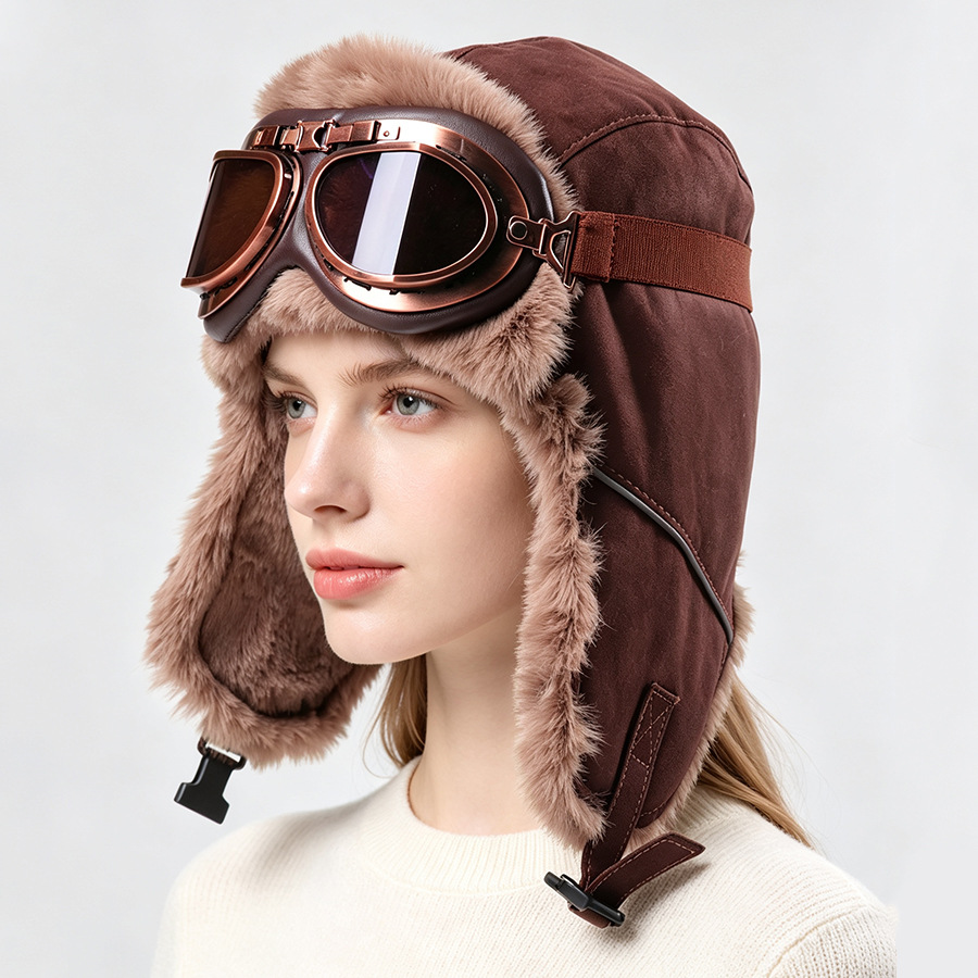 Vintage Aviator Hat with Goggl - огляд і ціна Winter Trapper Hat